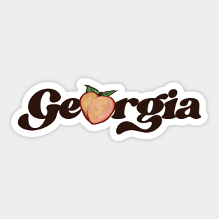 Georgia Peach Sticker